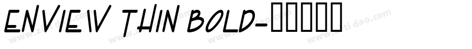 Enview Thin Bold字体转换